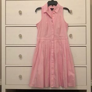 Light pink cotton Ann Taylor button up dress